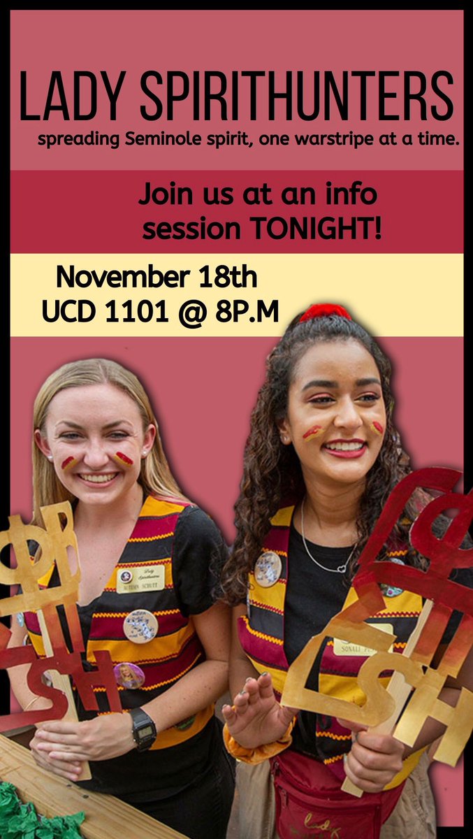 Our LAST info session of the semester is tonight!! Come out to learn who we are, and how you can participate in recruitment! 🥰