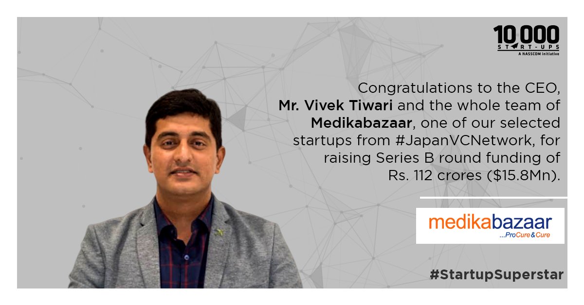 nasscomstartups's tweet photo. Cheers to Medikabazaar, an online #B2B marketplace for #medical equipment and supplies, on raising #SeriesB funding by the healthcare-centric VC firm Health Quad, Belgium-based Ackermans & van Haaren (AvH), Rebright Partners & @ToppanPrinting.
#StartupSuperstar #JapanVCNetwork https://t.co/TDGQUjfalU