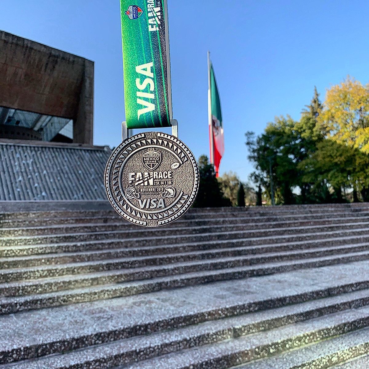 🏈🏃🏻‍♂️ 5 Kilómetros previos al #MexicoGame2019 #MedalMonday #NFLFanRace