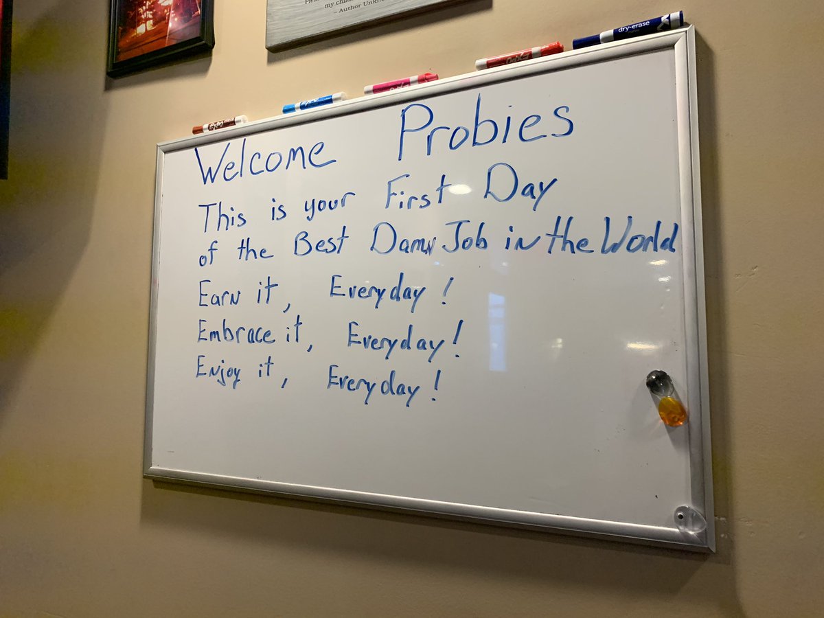 jasonhoevelmann's tweet image. Our three new hires arrived to this message to start their week long orientation. This is from their peers, they get it! #culture  #Florissantfire @FvfpdFire @frankviscuso @chieflasky @fireengineering