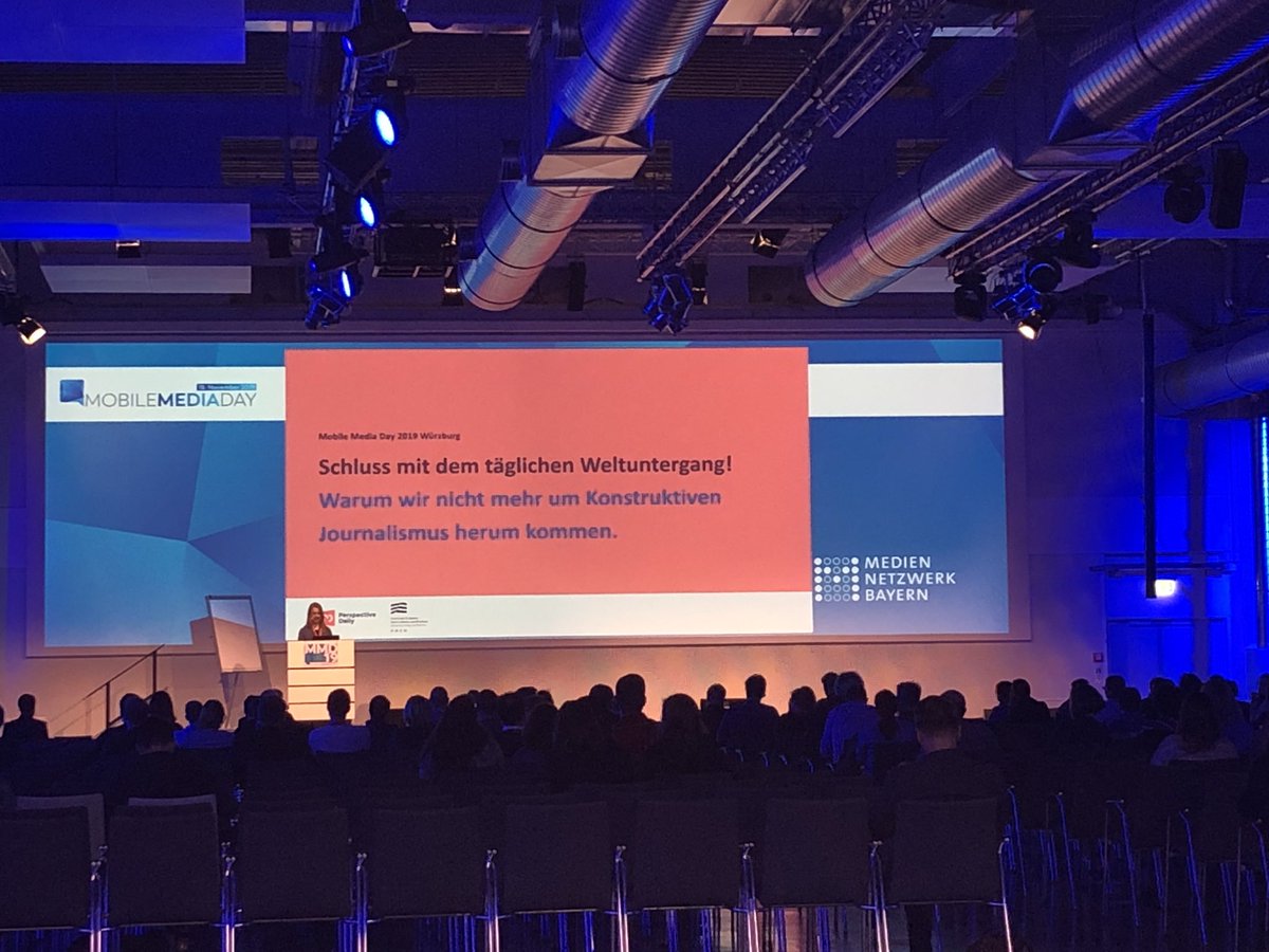 Schluss mit dem täglichen Weltuntergang @PositiveMaren erklärt, wie wir mit unserem Steinzeithirn der informationsflut besser begegnen können #MMD19