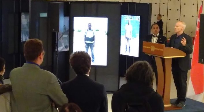 andreshuesoWA's tweet photo. The exhibition on #SanitationWorkers "light at the end of the tunnel" was inaugurated today in Geneva by UN Director T.Valovaya, with Singapore ambassador and @wateraid's Policy Director.
Not in Geneva?😓
Don't worry: You can have a 360 experience online: https://t.co/O4vFDhG4Gr https://t.co/7fK042ycDV