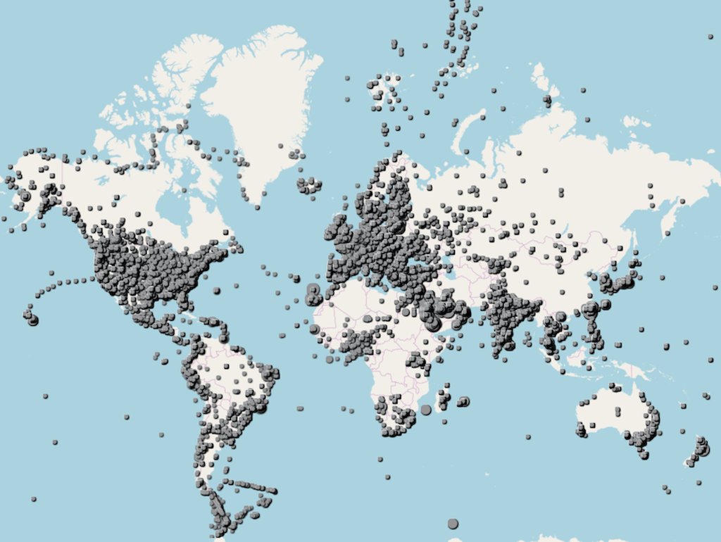 NASAGO's tweet image. During #InternationaEducationWeek, #NASAGO and #TheGLOBEProgram shine brightly. This map represents the #cloud observations taken by students and #citizenscientists over the last 24 years. #GLOBE cloud observations are a global effort, helping us understand our changing planet.