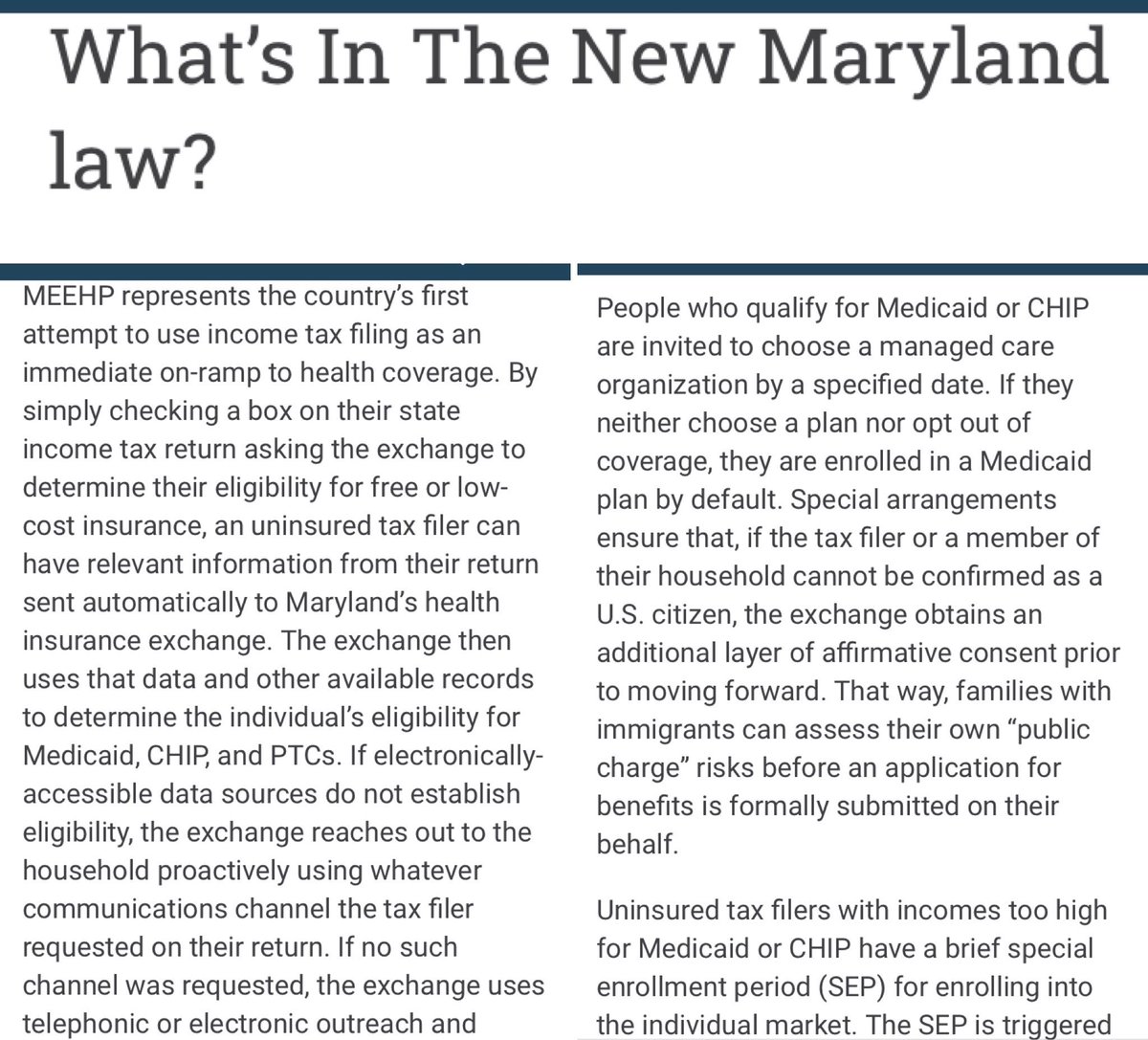howdidyoureact's tweet image. Innovative Approach to Covering Eligible Uninsured
Maryland Easy Enrollment Health Insurance Program #MEEHP
“could prove helpful in other states
 &amp;amp; potentially at the national level”
healthaffairs.org/do/10.1377/hbl…
#MedicaidForAll 
Medicare for All
#FixYourState
@CNN @AP
#howdidyoureact