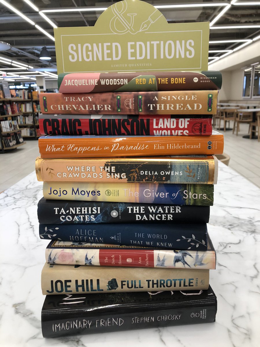 BNHackensack's tweet photo. Looking for the perfect holiday gift for the book lover on your list? How about a #signedcopy of their favorite book? Stop by #BNHackensack and take a look at the #signedtitles. Maybe you’ll pick up a few for yourself too. #booksmakethebestgifts #holidaygifts #bnhackensack https://t.co/HFsZIhyaIM