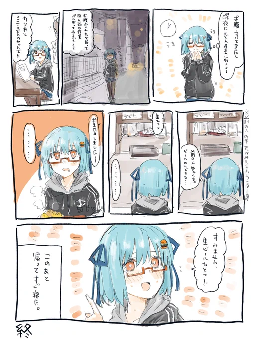 行動に女子高生感がゼロのハンバーガーちゃん日記出来た 