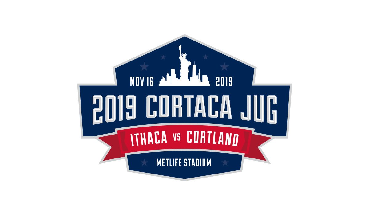 markgwells's tweet image. Congrats to Ithaca for winning the 2019 Cortaca Jug Game at MetLife Stadium in New York City. It was an honor designing the logo and branding for this historic event antistaticdesign.com/our-work/proje… #cortacajug #Logodesign #branding