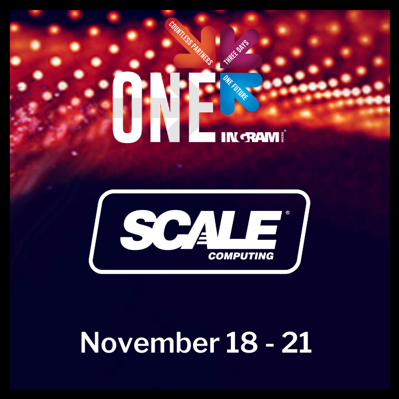 ScaleComputing's tweet photo. .@ScaleComputing is at the @IngramMicroInc ONE event today discussing #HybridIT, #Cloud, #IoT, & #Cybersecurity with some of the industry's leaders. We hope to see you there! #ONEIngramMicro https://t.co/D1skNXguDW