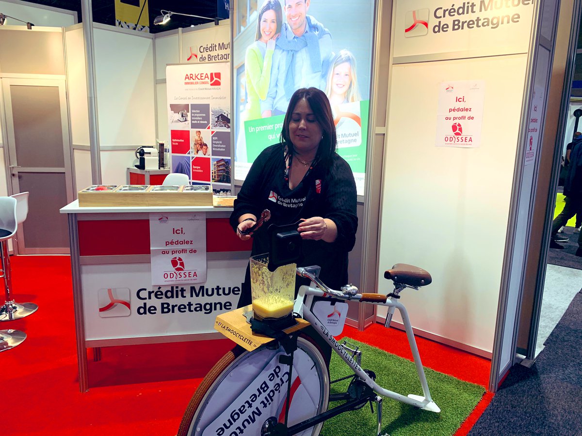 [ Partenariat @ODYSSEA_fr Brest] <a href="/CMBretagne/">CMBretagne</a>, partenaire @ODYSSEA_fr a remis un chèque de 750 € suite à l’animation smoocyclette 🍹🚴‍♀️ au salon de l’habitat de Brest 🏠 <a href="/PrescriptionCMB/">Prescription CMB</a> <a href="/GauthierMaggali/">Maggali Gauthier</a> <a href="/RosanneGuivarch/">GUIVARCH Rosanne</a>