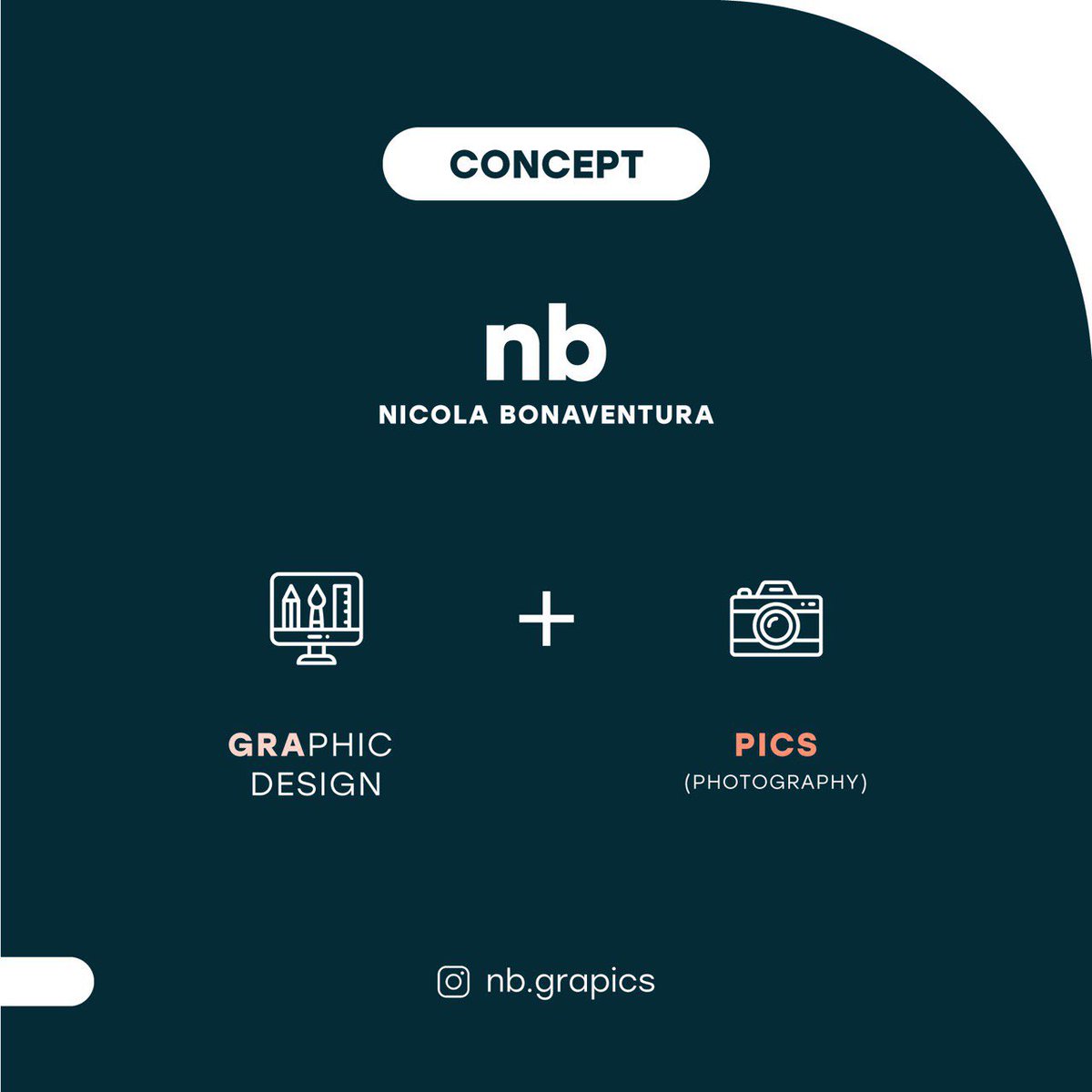 nbgrapics's tweet photo. Oggi mi presento, sono nb.grapics 🙋‍♂️Il nome è composto da due parti separate da un segno di punteggiatura. “nb" è l’acronimo del mio nome e cognome, mentre “grapics" rappresenta le mie passioni = graphic design + pics (photography)!
⠀⠀⠀
#nbgrapics #nb #grapics #graphic #design https://t.co/oS4zmbMzv4