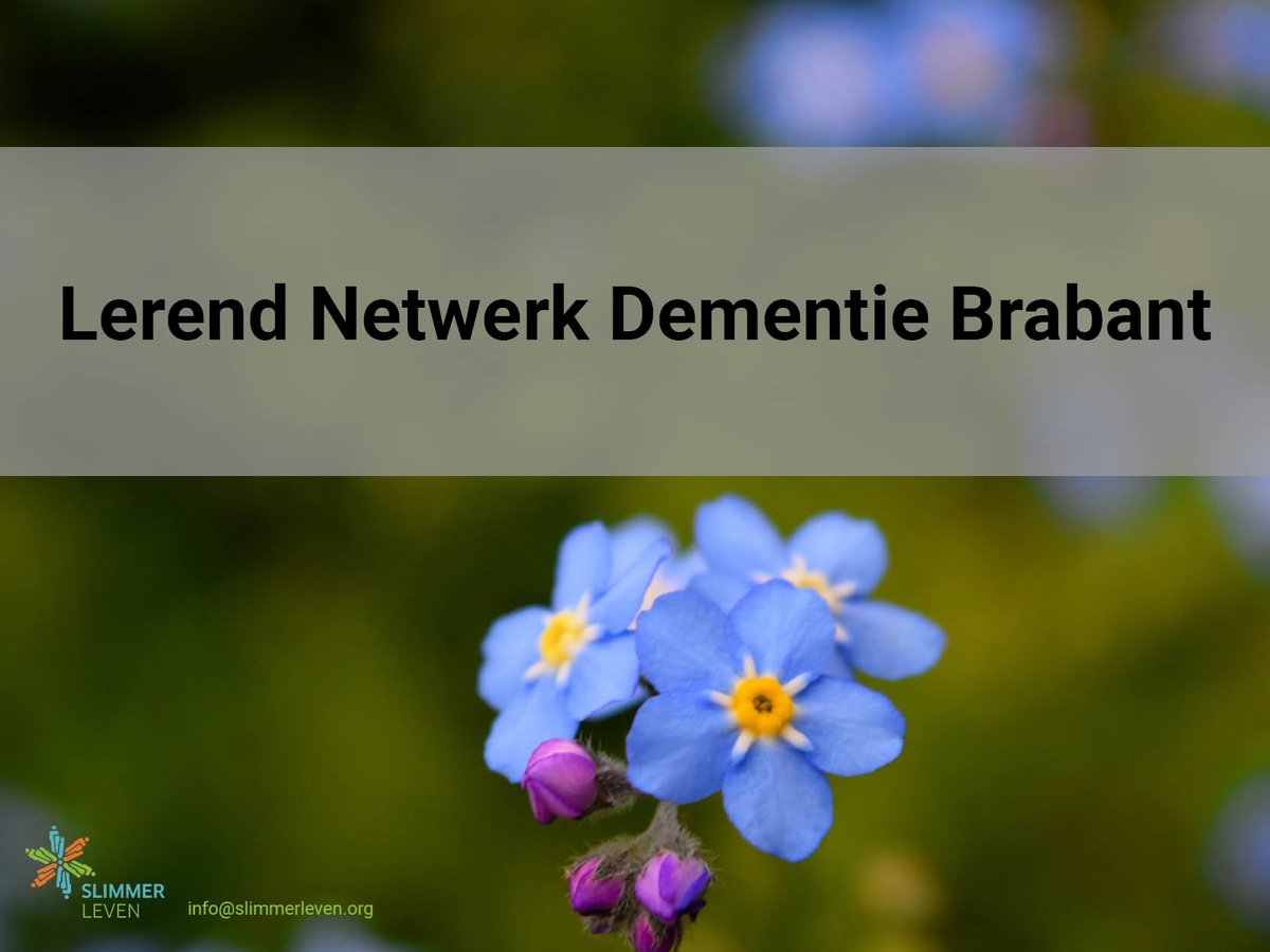 SLZorgInnovatie's tweet image. Kom kennis en ervaring delen op de 17e bijeenkomst van het Lerend Netwerk Dementie Brabant. Dit keer te gast bij @Fontys Paramedische Hogeschool, met o.a. presentaties van @alzheimernl en @RensBrankaert @MyrteThoolen 
info en aanmeldingen: info@slimmerleven.org