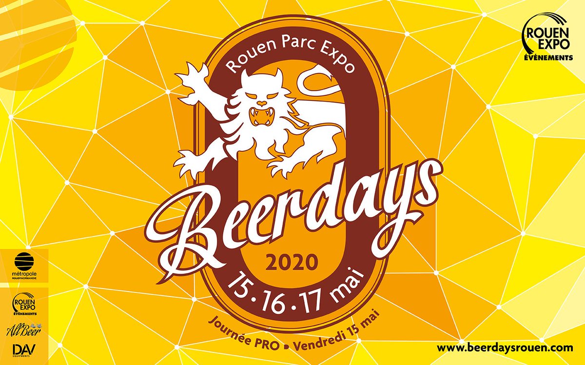 Du 15 au 17 Mai 2020, découvrez au #parcexporouen​, un tout nouveau salon entièrement dédié à la bière : Beerdays Rouen​ ! 👏🍺

➡️ Page Facebook : Beerdays Rouen
➡️ Site web : beerdaysrouen.com

<a href="/RouenExpo/">RouenExpoEvenements</a> #nouveaute #salon #beerdaysrouen #normandie #biere #rouentourisme