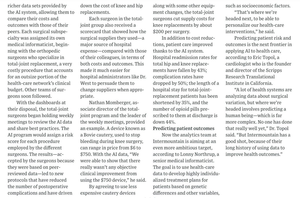 Using #AI for improving surgery: outcomes, lowering costs and individualized patient approaches wsj.com/articles/hospi… <a href="/Intermountain/">Intermountain Health</a> <a href="/IntermtnMedCtr/">IntermountainMedCtr</a>