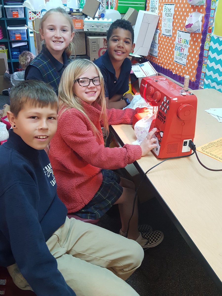 MrsSimon3rd's tweet image. Testing knowledge through a project is my favorite. Can you just look at the engagment and focus of my 3rd graders!? Also, a sewing machine was brought into the classroom. AMAZING!
#RenwickProud #kidsarelearning
