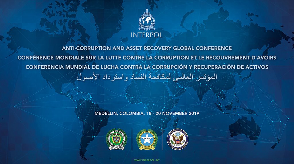 The INTERPOL #AntiCorruption and #AssetRecovery Global Conference kicks off today in Medellin, #Colombia. 250 participants from more than 60 countries are gathering to 
reinforce international cooperation, exchange best practice and focus on current threats and trends.
