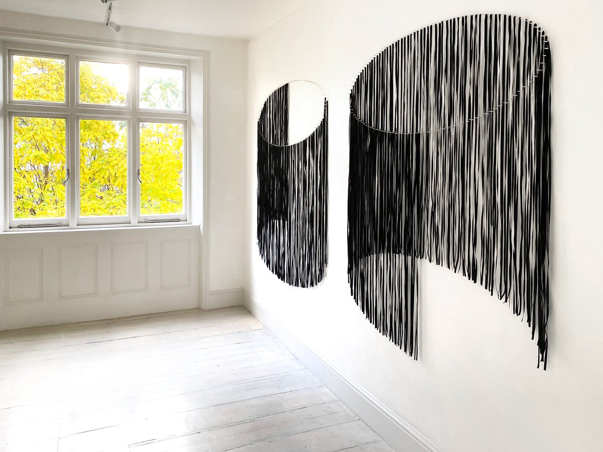 A beautiful day, shinning on 'Iterations' at Arthouse1! 
Shown here - Jeannie Driver, Cyclical flow 120/19,800 > < 120/19,800 (drawing No.2)