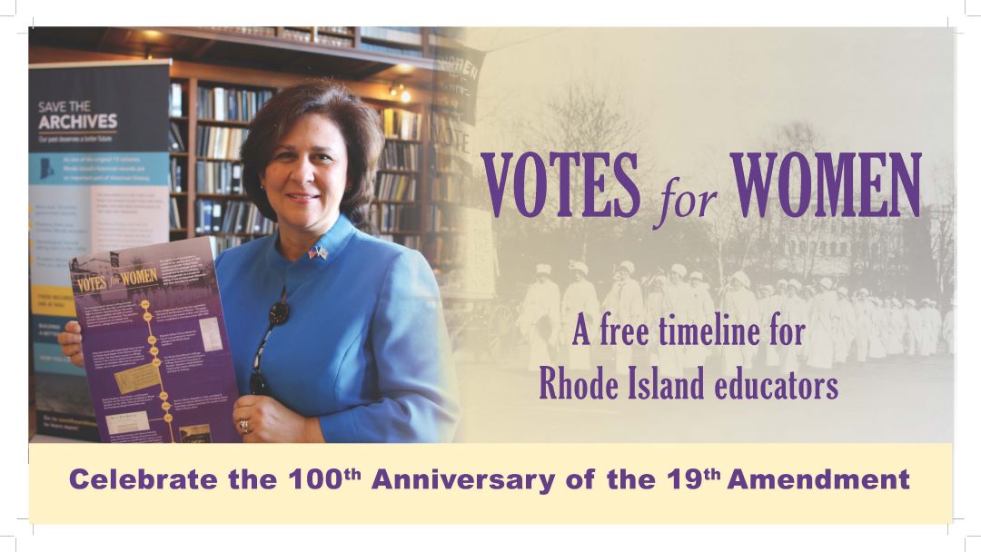 Bring history into the classroom with a free timeline of federal and state milestones of the women's suffrage movement. Teachers and educators can request one by sending us a direct message on Twitter or Facebook (facebook.com/RIDepartmentOf…)