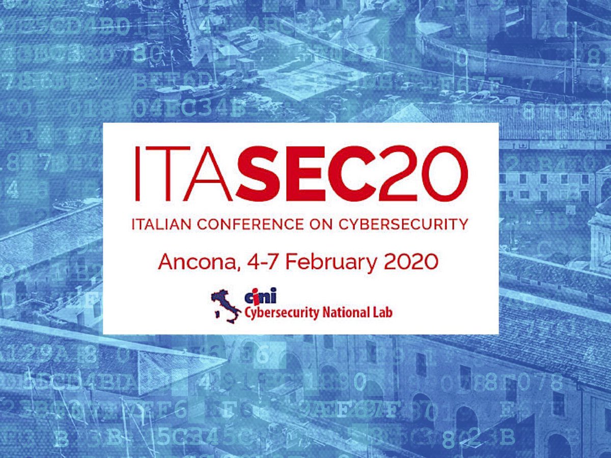 ITASEC20 solicits two kinds of submissions: original; already published or preliminary works that will not be included in the post-proceedings volume. The submission window has been extended until December 6th, 2019. 

itasec.it

#ITASEC #ITASEC2020 #Cybersecurity