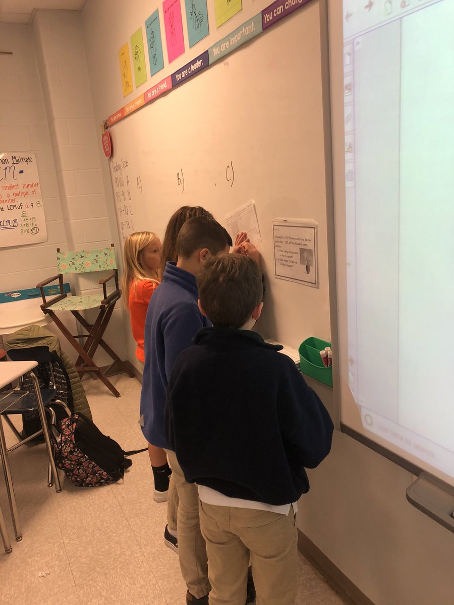 MsParsons7's tweet photo. Today students solved percentage task cards to review for our Unit 3 test coming up! @WildcatAPBrady @Principal_DMS https://t.co/6I04QMH81O