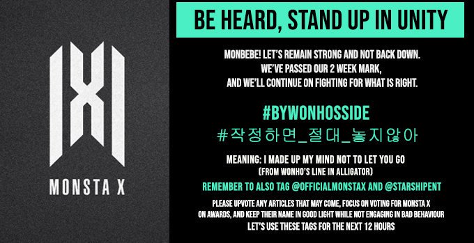 2019111912am KST onwards33rd Hashtags @OfficialMonstaX  @STARSHIPent  #ByWonhosSide #작정하면_절대_놓지않아