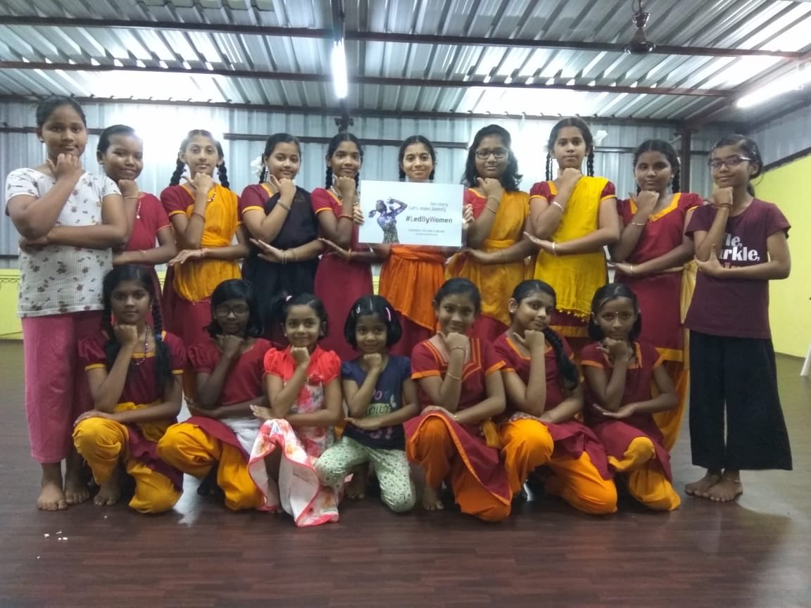 95 days to go to #T20WorldCup! Today’s #LedByWomen stars are a young dance group in #Chennai, who we look forward to seeing grow up to be leaders of tomorrow!