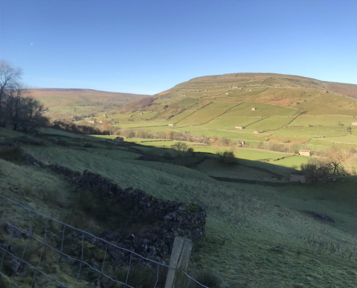 Butthousekeld's tweet image. Lovely day for a walk up occupation lane in Muker. Stunning views, we could see for miles.