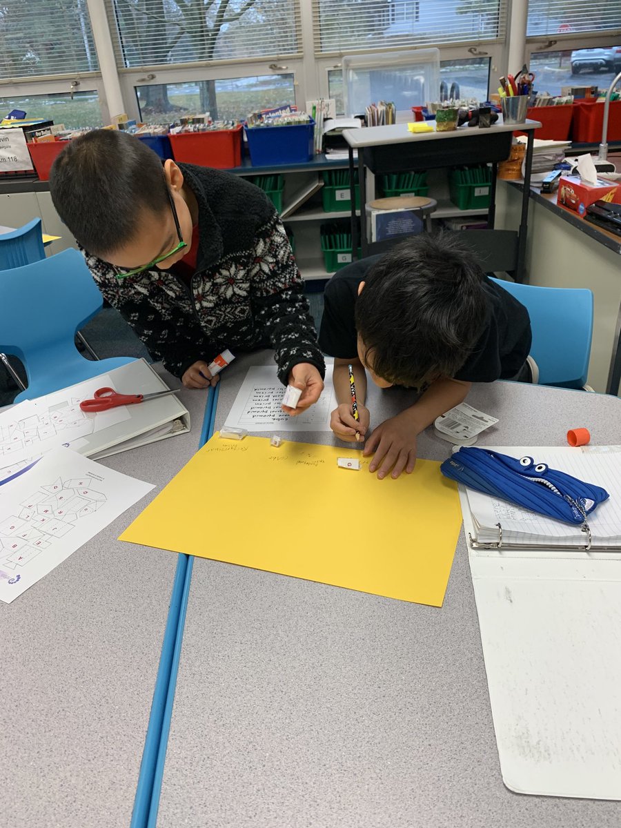 mrskogan's tweet photo. Math Navigate grade 2 is working hard to figure out nets of 3D shapes. Collaboration helps!! https://t.co/hQfRppaMQz