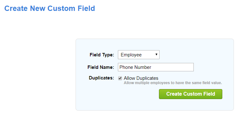 MyTimeStation's tweet photo. You can now create employee custom fields. Any custom fields created become available in all reports that include the Employee ID field, as well as in employee search. https://t.co/gAUYyJT3t1