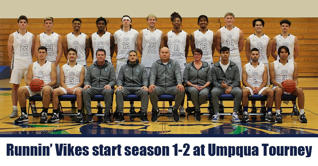 BigBendVikings's tweet photo. The Runnin' Vikes go 1-2 at Umpqua Tournament to start the 2019-20 season. Jahvonta' Jones notches two double-doubles, scores 75 points over the course of the weekend. #BigBendCC #RunninVikes #NWAC https://t.co/xopaaysNo5
