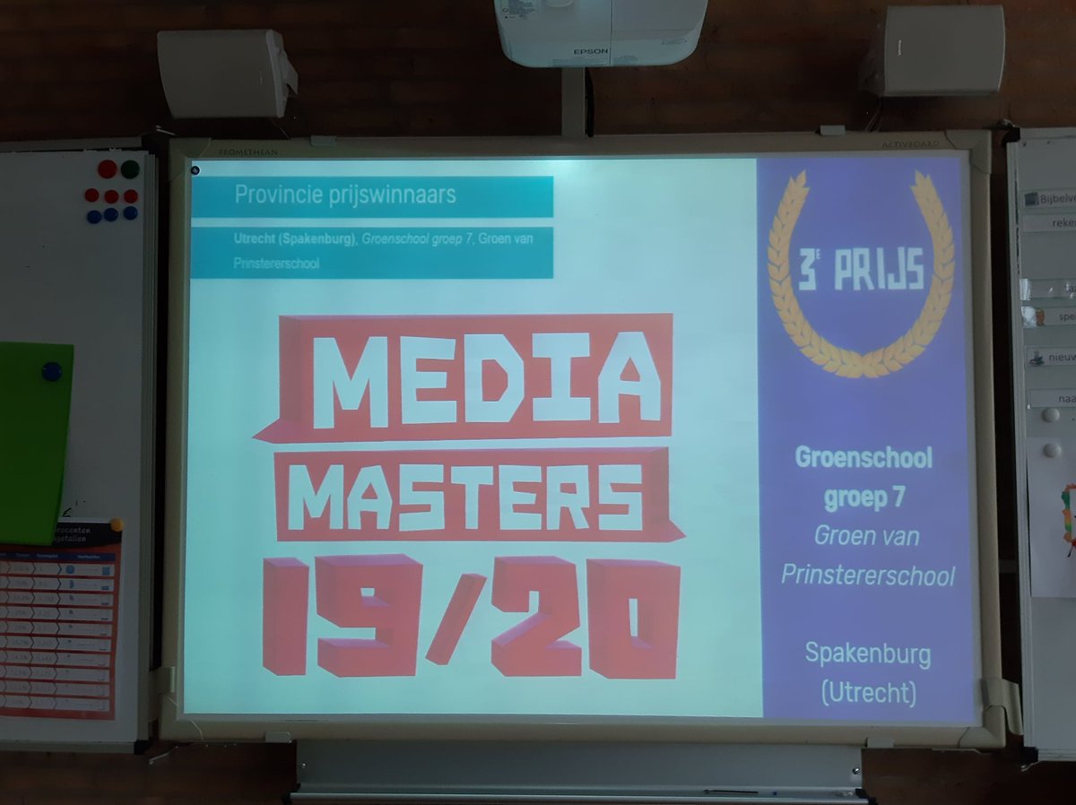 GroenschoolVVGO's tweet image. De kinderen van groep 7 zijn 3de geworden met de Mediamasters!
En van de provincie Utrecht zijn we zelfs de beste!! #mediamasters