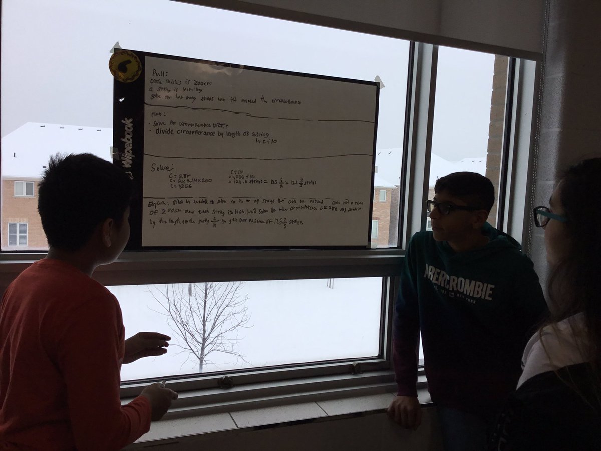wendell12186's tweet image. #Verticalspaces @TonyPontesPS using #pullnplan to solve circle word problems @PeelSchools