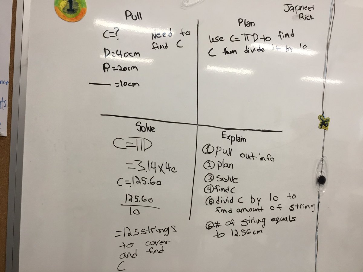 wendell12186's tweet image. #Verticalspaces @TonyPontesPS using #pullnplan to solve circle word problems @PeelSchools
