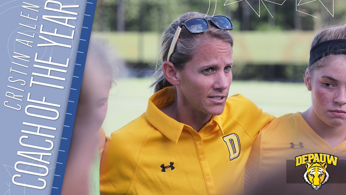 NCAC's tweet photo. The NCAC Women’s Soccer Coach of the Year is Cristin Allen from @DePauwWsoccer! #NCACPride https://t.co/aHXMiTUCuy