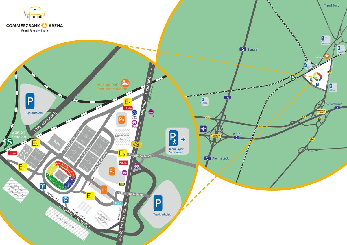 Aonisc You Can Make Your Way To The Commerzbank Arena By Train From Hauptbahnhof Your Match Ticket Will Allow You To Travel Free From 3 45pm You Should Get Off At The