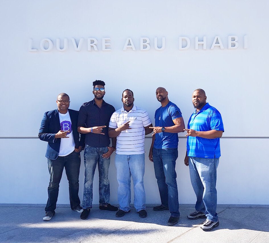 MiddleEastSigma's tweet photo. Bros. @mybrofessor, @unbr8kable14, @himabroad, @coreydron, &amp; @bluehulk1914 getting culture at the Louvre.
.
.
#BurningSands #PhiBetaSigma #RhoMuSigma #PBS #ZPBS #GOMAB #AbuDhabi #UAE #SliceOfLife https://t.co/DPttTdQvXq