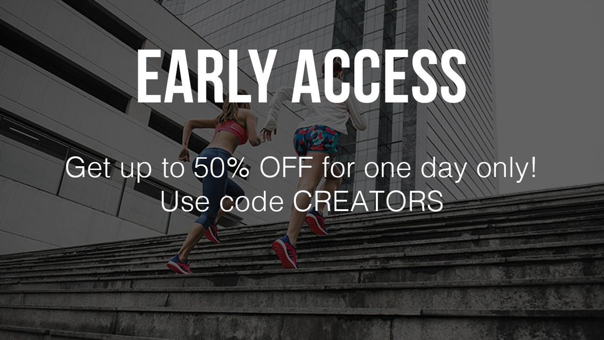 jessibuilds's tweet photo. Ad: EARLY ACCESS 💪🏼

Get up to 50% OFF on selected footwear and apparel via Adidas US!
Log into your Creators Club account and use code CREATORS

-> https://t.co/5T6nm07WUs https://t.co/c2itFGmxco