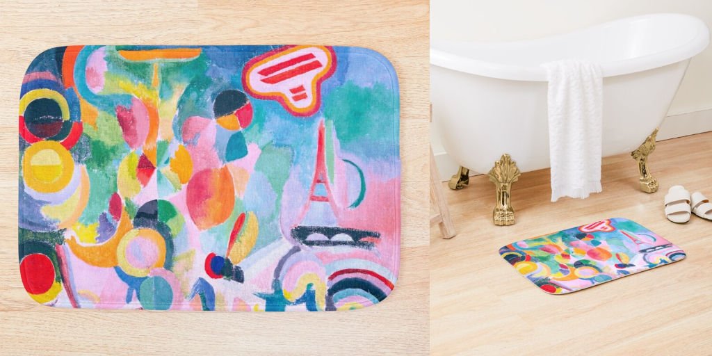 Colorize your bath with a Delaunay bath mat!#bath #bathoom #curtain #curtains #interior #home #decor #homedecor #shower #gift #buy #shop #delaunay #robertdelaunay #mondaythoughts #mondayfeeling #colors #gifts #fancy #cool #musthave #findyourthingLink: https://www.redbubble.com/de/people/artexpression/works/38109252-robert-delaunay-hommage-bl-riot-esquisse?p=bath-mat&rbs=5ed062a9-0b5c-49c8-9e71-ca16e8779d04&ref=available_products …