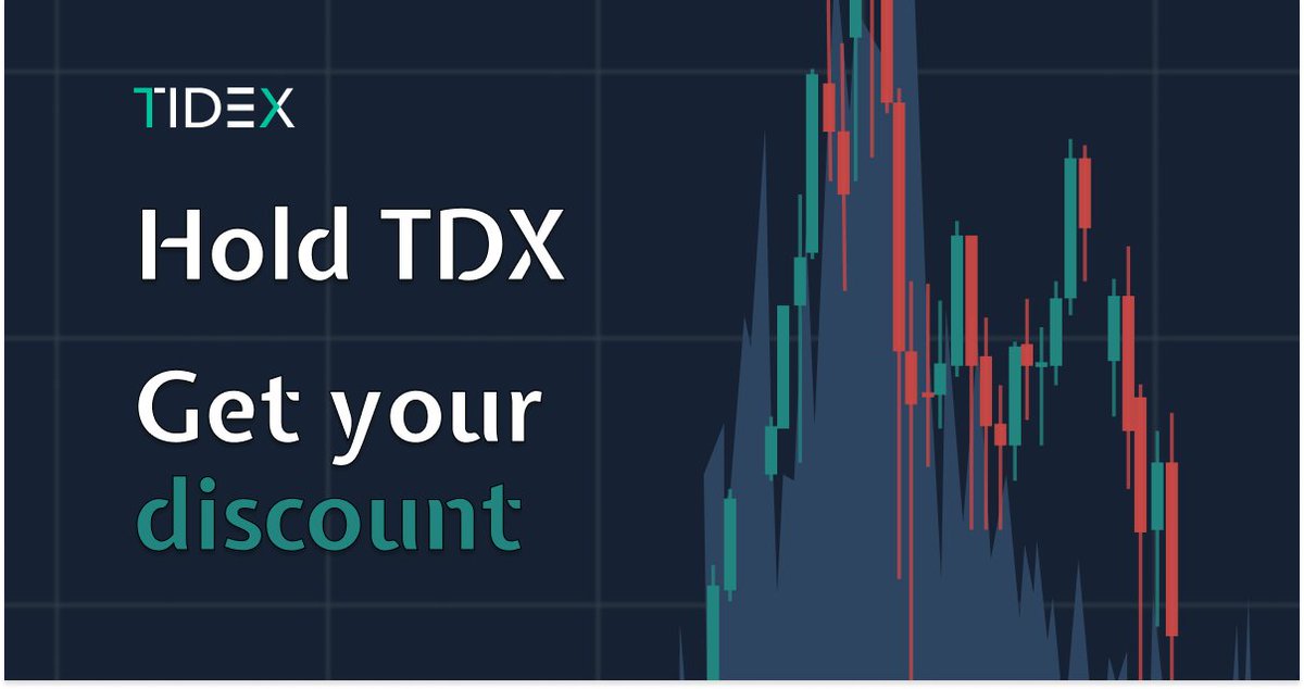 Tidex_Exchange's tweet image. Hold $TDX on Tidex account and get your discount for trading fees!🤝🤩
Read more about our loyalty program! 🔽🔽🔽
tidex.com/exchange/loyal…
#TDX #Tidex