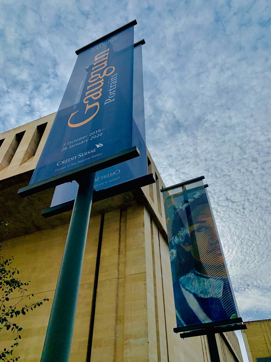 PraxisLimitedUK's tweet photo. @PraxisLimitedUK banner install for @NationalGallery. External banners Mesh 3124 substrate. Praxis Mono internal wayfinding &amp; signposting. #nationalgallery #GauguinPortraits #gauguin #portrait #nationalgallerylondon #instamuseum #PraxisLimited #banners #display #graphics #gallery https://t.co/y9NgfaDwW5