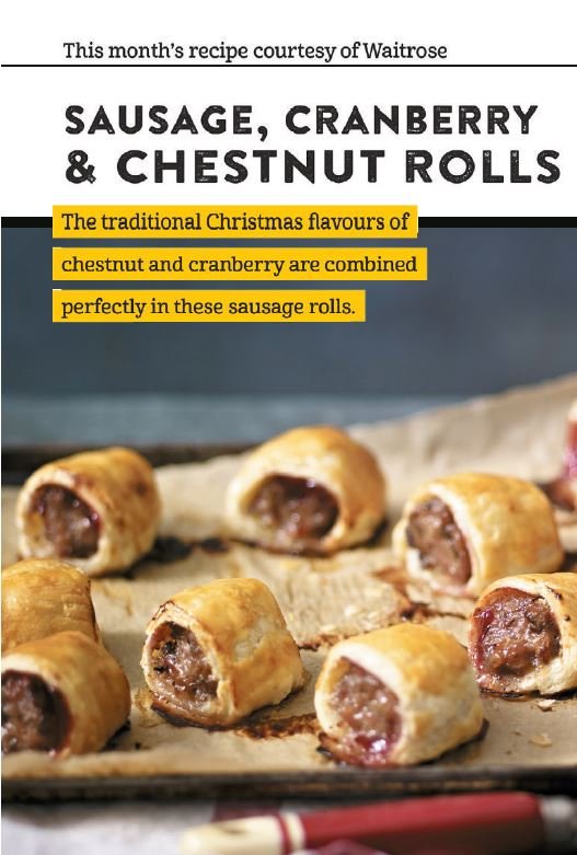IMJobscouk's tweet image. If you are picking up a copy from @waitrose be sure to try out their feature recipe of the month for some festive sausage rolls 🍽️