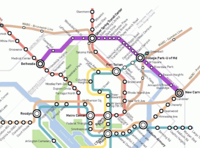 TylerGolsen's tweet photo. Will the purple line ever be? While the @wmata still say August 2022, roads like Campus Drive are now permanently one way, despite no major construction going on #UMDTransportation #J361AL https://t.co/Qrow9ieliz