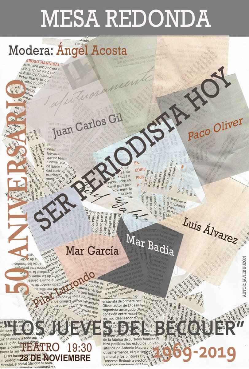 Os recordamos que el próximo Jueves 28 de Noviembre nos vemos en el IES Bécquer a las 19:30 en el Teatro ❗️

Os esperamos a todos para disfrutar de esta mesa redonda 🤗

Entrada libre hasta completar aforo