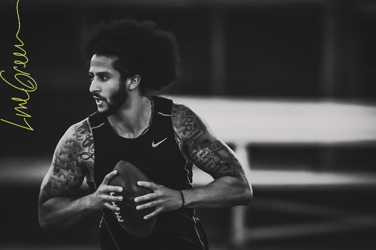 LimeGreenChi's tweet photo. What do you guys think about the Kaepernick situation?  Was it a sham workout staged by the NFL for PR reasons?  Or, did the planning committee for both sides “drop” the ball? #LG4TheCulture https://t.co/DzwNp2n7ie