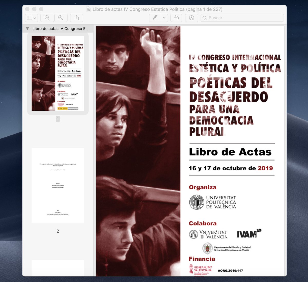 Estetipol's tweet photo. 📌Publicación de las actas del IV Congreso Internacional de Estética y Política 📌

Ya está disponible para descarga el libro de actas.
Mil gracias a asistentes y ponentes por hacer de esta edición todo un éxito y un placer ✨

Descarga de actas 📥👇🏻
https://t.co/9bvuPXLhuB https://t.co/Nn2SWVASGn