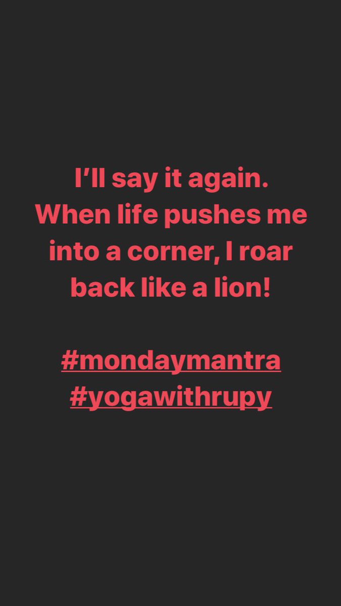 yogawithrupy's tweet photo. I’ll say it again. When life pushes me into a corner, I roar back like a #lion!
🦁
#mondaymantra #yogawithrupy #hayes #hillingdon #wildwoman #browngirl https://t.co/oTUYggTV1C