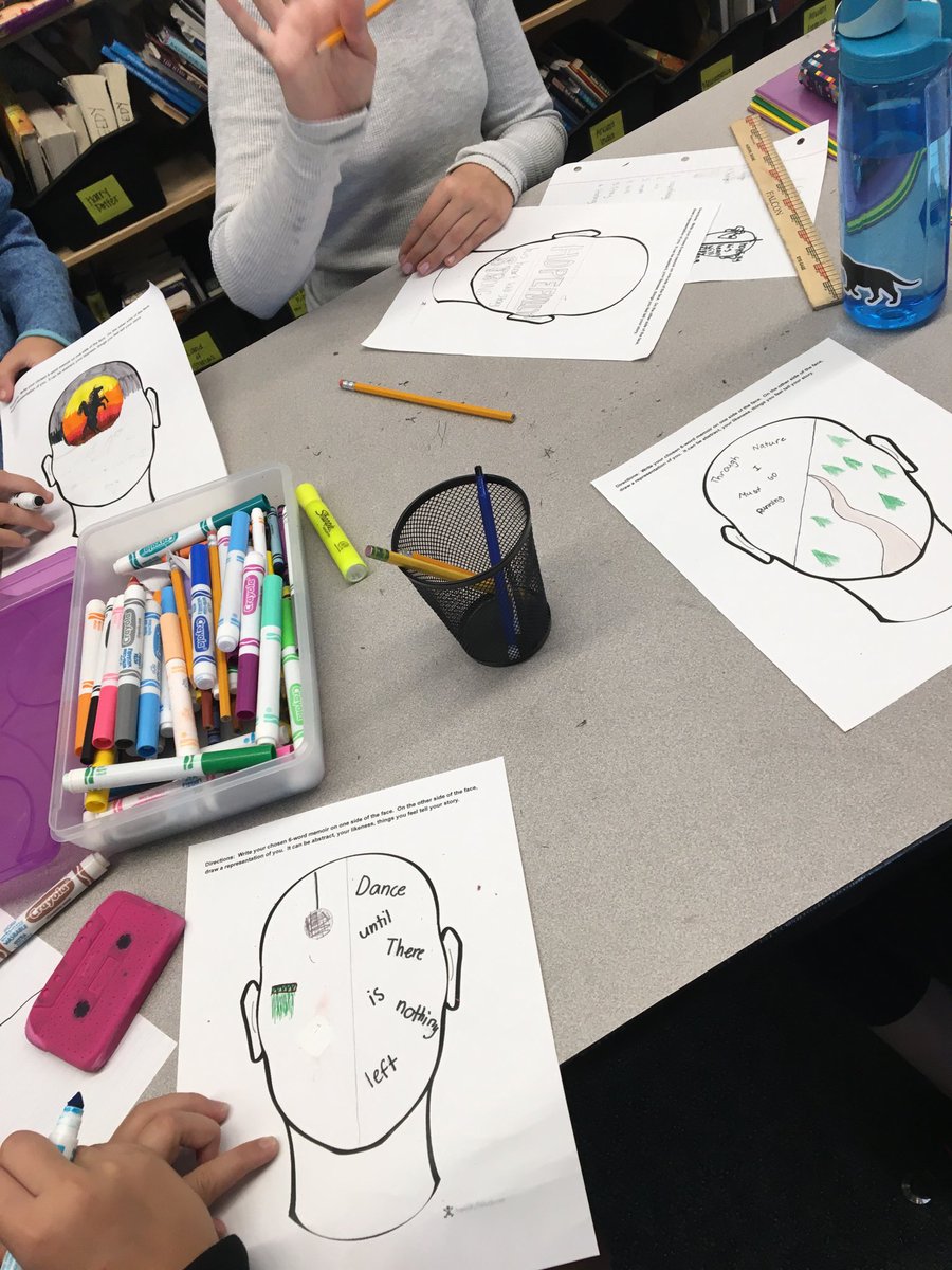 KBurrisKim's tweet photo. Sharing who we are! 6 Word Memoirs with Ms Pinney’s G-6. #EveryoneBelongsHere #WeAreOrinda ⁦@OrindaSchools⁩ ⁦@oisbulldogs⁩ ⁦@pernilleripp⁩ https://t.co/K6H10THN5X