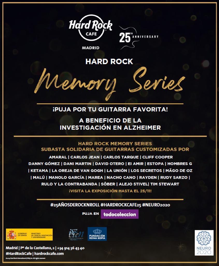 Por una buena causa puja por la guitarra de ⁦<a href="/estopaoficial/">Estopa</a>⁩ con el apoyo de ⁦@HardRockMadrid⁩