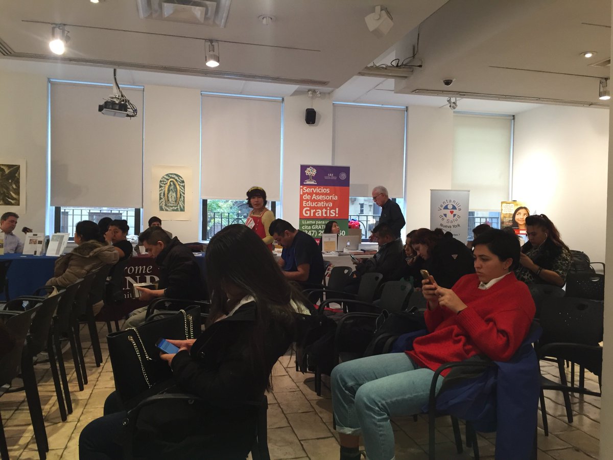 Today we participated in the kick-off of The Third Biannual Educational Week community and outreach event organized by #ConsulmexNuevaYork. We had the chance to share with the #Mexican #community more about our free #workforcedevelopment programs for #immigrant #women.