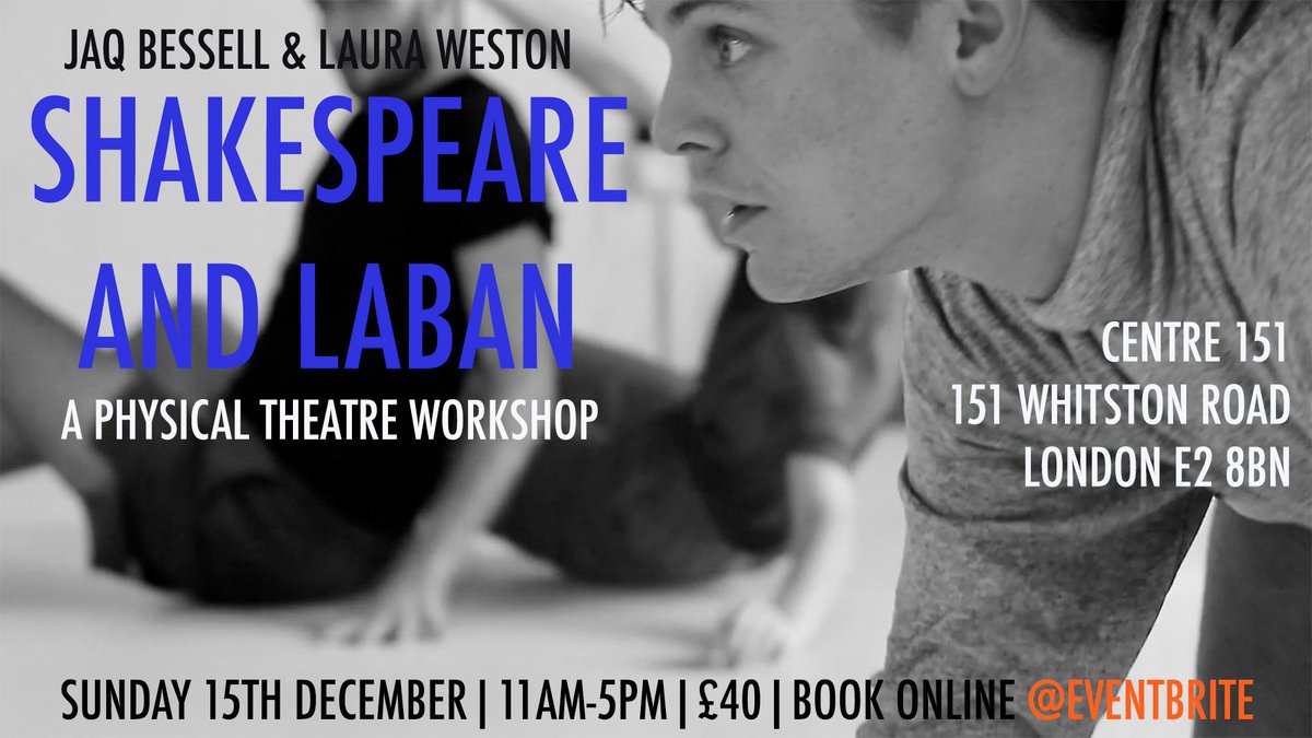 laura_weston1's tweet photo. I am so excited to announce our upcoming workshop "Shakespeare and Laban" with the incredible @JaqBessell 
WHEN: December 15th 
11am-5pm 

Tickets on sale NOW! https://t.co/VlXbTu81Zs

#dance #text #physicaltheatre #workshop #shakespeare #rudolfvonlaban https://t.co/L7Rs0upQ5p