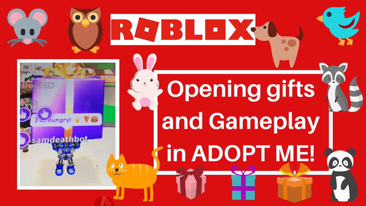 Deathbotbrothers On Twitter Roblox Gameplay And Opening Gifts In Adopt Me With D Roblox Gamer Hd Https T Co Rvnhy7nany Via Youtube Roblox Robloxadoptme Robloxgameplay Adoptmegameplay Robloxadoptmegameplay Deathbotbros - roblox twitter gifts